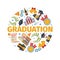 Highly anticipated graduation concept. Joyful holiday for new scientists and workers successful defense bachelors and