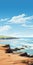 Highly Detailed 2d Illustration Of Beautiful View Of Bude, Cornwall