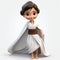 Highly Detailed 3d Animation Of Princess Rey In Star Wars Style