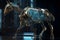 Highly-detailed 3D Antelope Robot in Cinematic Lighting with Jellycat Style and Transparent Body