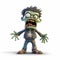 Highly Detailed 3d Zombie Cartoon Illustration For Halloween