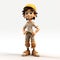 Highly Detailed Adventure Themed 3d Cartoon Character Figure