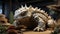 Highly Detailed Ankylosaurus Sculpture In 4k With Simple Background