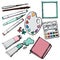 Highly detailed artists supplies icons set1