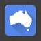 Highly detailed Australia map with borders isolated on background