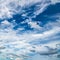 Highly detailed blue cloudy sky background