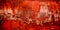 Highly Detailed Grunge Metal Background Texture With Red Paint