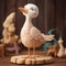 Highly Detailed Gull Wooden Figure With Ultra High Definition