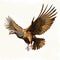 Highly Detailed Illustration Of A Brown Bird In Flight