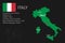 Highly detailed Italy map with flag  capital and small map of the world