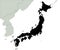 Highly Detailed Japan Silhouette map.