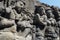 Highly detailed stone carving. Borobudur Buddhist temple, Indonesia