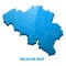 Highly detailed three dimensional map of Belgium with regions border