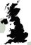 Highly Detailed United Kingdom Silhouette map.