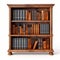 Highly Detailed Wooden Bookcase With Authentic Classical References