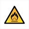 Highly Flammable Hazard Warning Symbol Vector