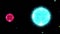 Highly realistic two stars surface with flares