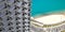 Highrise building facade detail, real estate development. 3d illustration