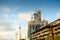 Highrise Construction Site with cloudy blue sky