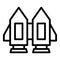 Hight jetpack icon outline vector. Success skill