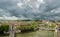 Hight view Rome with Bridge over the River Tiber