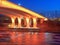 Highway 35w Bridge in Minneapolis at dusk