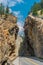 Highway 93 through Sinclair Canyon and Redwall Fault at Radium, BC