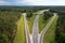 Highway A1 Via Baltica between Vilnius, Riga and Tallinn, road section next to Saulkrasti, Latvia