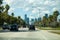 Highway along Skyline of Miami, Florida in the thick of the city