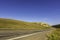 Highway through Alpine Meadow Bighorn National Forest Wyoming USA