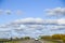 Highway, autobahn and road landscape. Automobile, cars and vehicles. Blue sky and sunny day. European autobahn