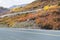 Highway on autumn mountainous area