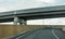 Highway Concrete Motorway Overpass Into The City