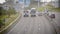 Highway in costa rica before rush hour front view of generic vehicles from above coming to camera