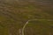 Highway through a desolate landscape