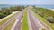 Highway or Freeway road. Road for cars and truck. Traffic on the way. Highway for any transportation. Best US American roads for t