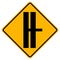 Highway intersection ahead  and  T-Junction Traffic Road Sign,Vector Illustration, Isolate On White Background Label. EPS10