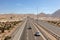 Highway at the Jebel Hafeet mountains, UAE