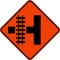 Highway Light Rail Transit Grade Crossing Left Sign