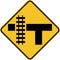 Highway Light Rail Transit Grade Crossing Left Sign