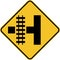 Highway Light Rail Transit Grade Crossing Left Sign