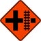 Highway Light Rail Transit Grade Crossing Right Sign