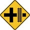 Highway Light Rail Transit Grade Crossing Right Sign