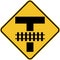 Highway Light Rail Transit Grade Crossing Sign