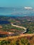 Highway or Motorway bridge curve sicilian landscape