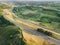 Highway near Belgrade, Serbia, motion blurred traffic on highway E- 75, detail, summertime