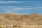 Highway through the Negev Desert on the border with Egypt showing the fence between the countries in Israel