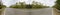 Highway panorama in a forest 