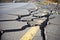 highway pavement buckled and broken from seismic activity