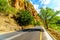 Highway R36 at the Abel Erasmus Pass as it goes through the Drakensbergen